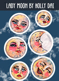 Lady Moon Sticker Sheet