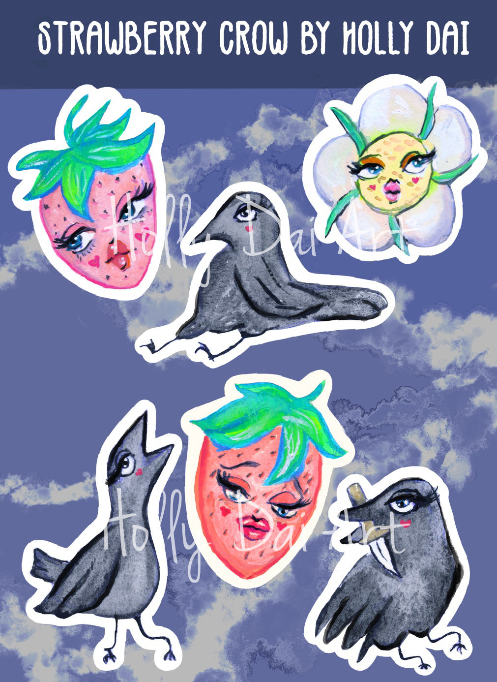 Strawberry Moon Sticker Sheet