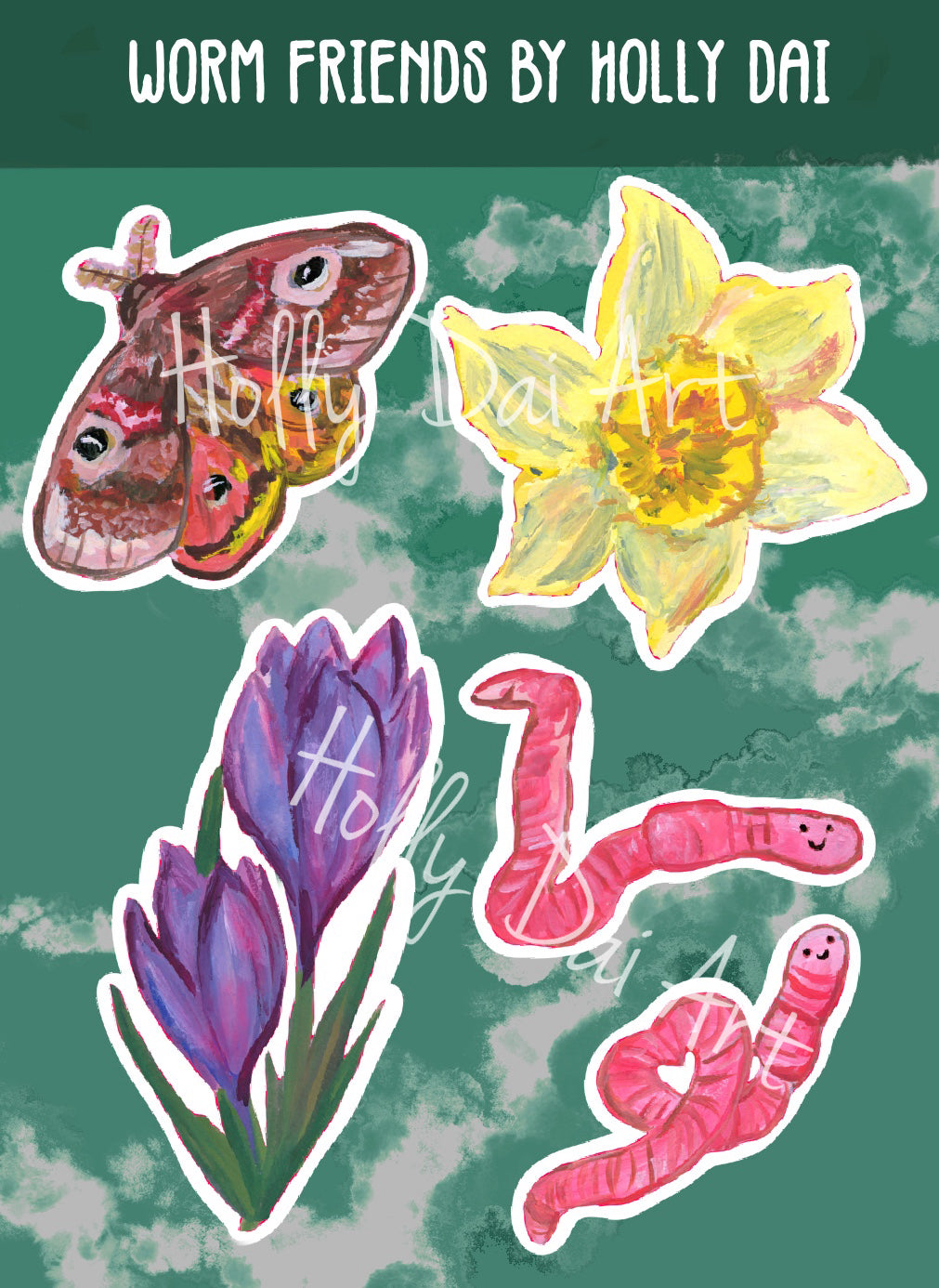 Worm Friends Sticker Sheet